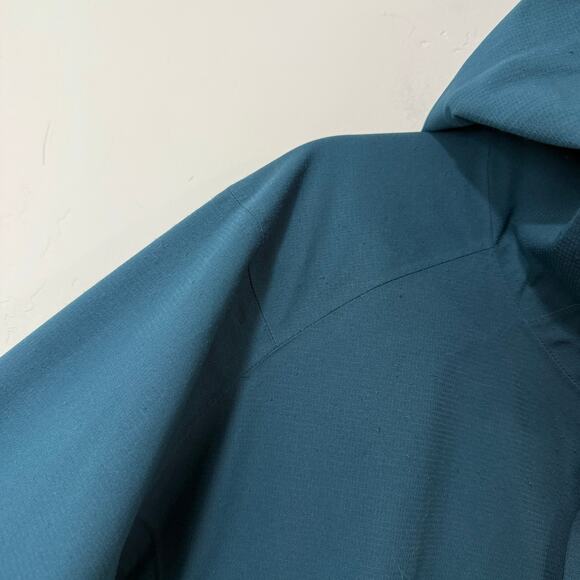 REI Co-op Women's Flash Stretch Rain Jacket Blue Teal 1X Plus Waterproof Shell - Picture 7 of 11